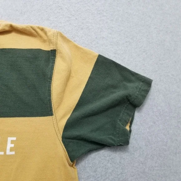 American Eagle Polo Shirt Mens Small Green‎ Short Sleeve Striped Cotton - Picture 6 of 13